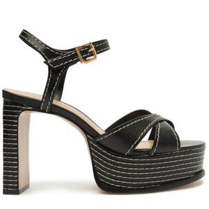 Schutz Keefa Casual Platform Sandal in Black